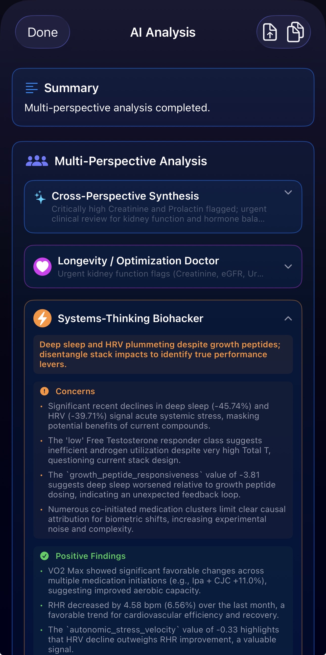 OptiInsight multi-perspective AI analysis