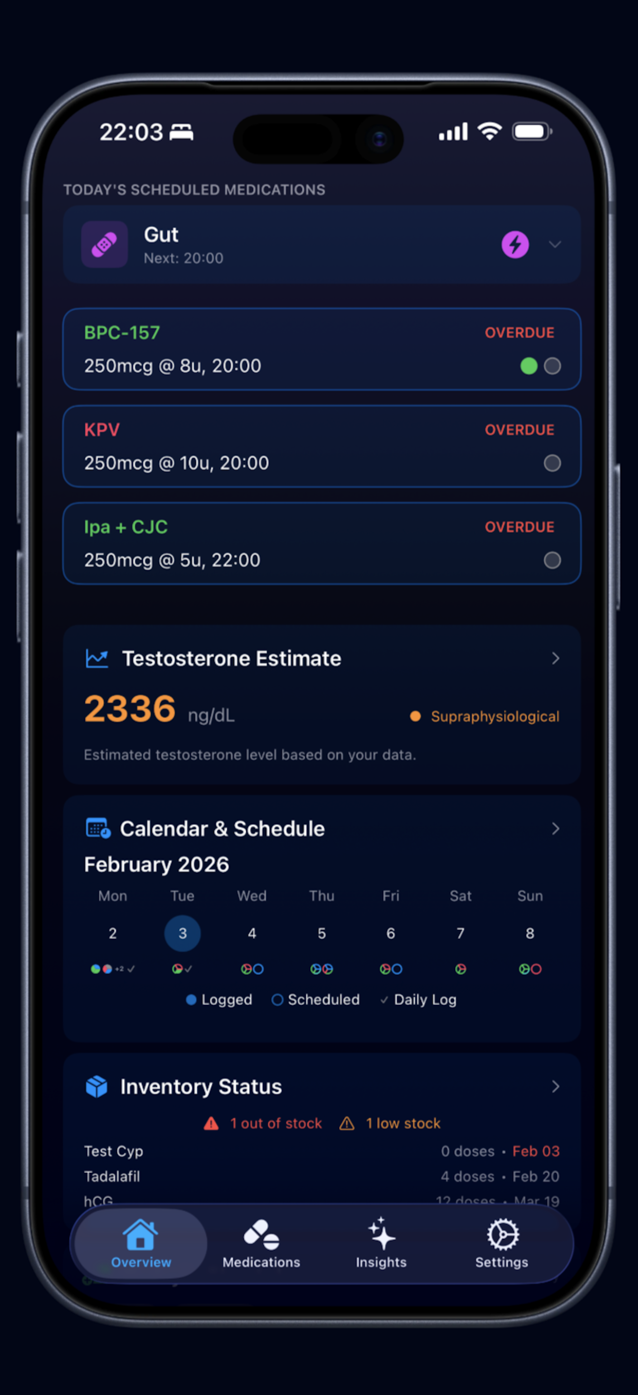 OptiPin  Track your protocol. See what's working.